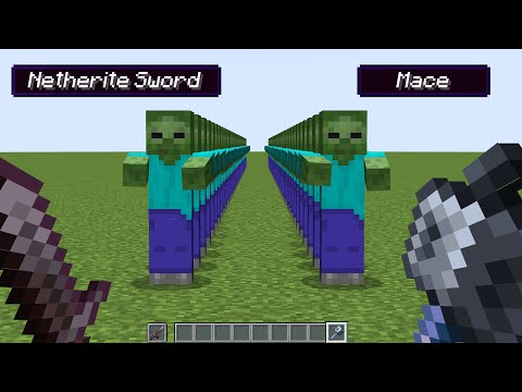 netherite sword vs mace