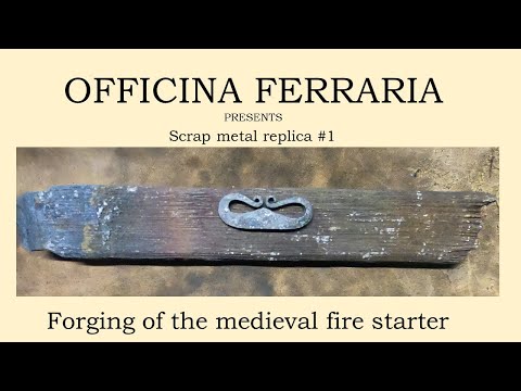 Forging Viking fire starter, fire steel