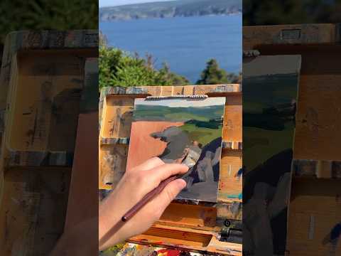 A little plein air sketch in oils #art #pleinairpainting #pleinair #landscapepainting