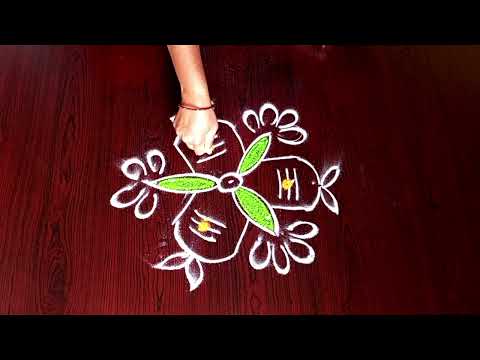 Mahashivratri Special Rangoli With Colours 🌺|  Shivaratri Muggulu 2025 🌺 Shivratri 2025 Muggulu