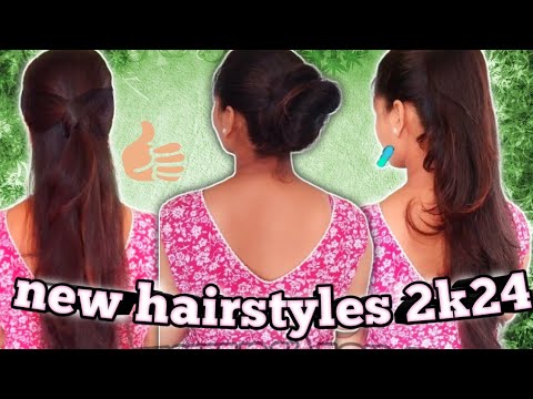 New Girls Hairstyle 2k24 || Cute Simple Hairstyles For Long Hair || Regular Self Made Hairstyles