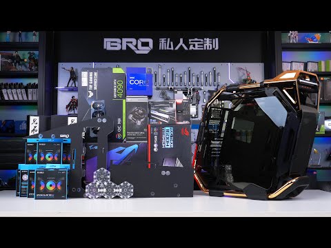 「BRO」4K PC BUILD Cougar Cratus Black & GoldTheme.13900K+RTX4090骨伽大力神黑金主题#pcbuild