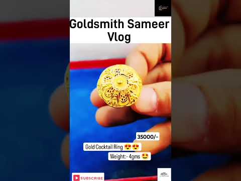 Cocktail gold Ring.|| Weight and price.|| #shorts #subscribe