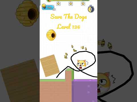 Save The Doge Level 136 3 STARS Gameplay. #savethedoge #shorts #gameplay #walkthrough #mobilegame