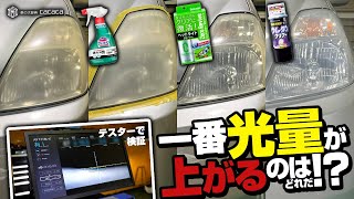 ENG SUB | Restored oxidized yellow headlight and compared the brightness with 3 different products!