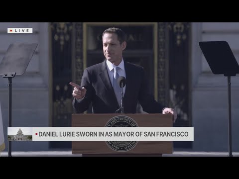 SF Mayor Daniel Lurie speaks after being sworn in