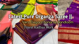 Pure Kora Organza Banarasi Silk Saree By Very Skilled Weavers