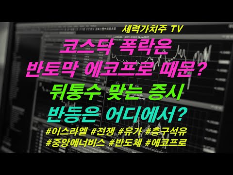 [주식 10.10) 코스닥 폭락은 반토막 에코프로 때문? 뒤통수 맞는 증시,변곡점 변동성 ( #이스라엘 #전쟁 #유가 #흥구석유 #중앙에너비스 #반도체 #에코프로) #세력가치주