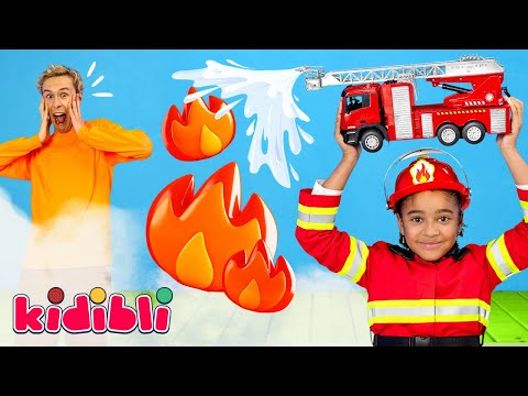 Firefighter Kids Rescue a Waffle on Fire! | Fire Truck Videos for Kids | Kidibli