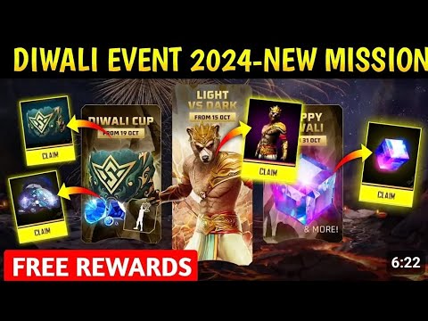 🪔NEW DIWALI 🪔 RING EVENT FREE FIRE 🪔 ON OCTOBER MANTH REWARD 2024 15 OCTOBER ON REAWAD 🪔