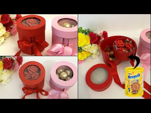 DIY Gift box Valentine's day special l l How to make 2 tier Gift box using Tin l l Best Out of Waste