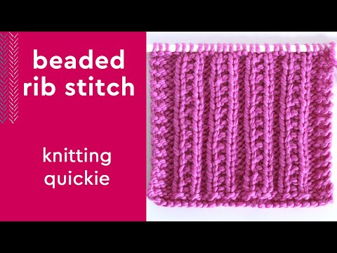 My Easy Beaded Rib Stitch Texture #shorts #knitstitchpattern #knittingstitches