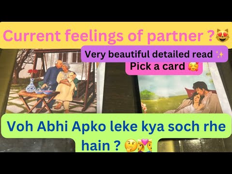 😻Current Feelings of your partner ?👩‍❤️‍👨unki soch Apko lekar / Hindi tarot 🔮/ pick a card /Timeless