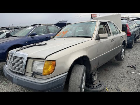 Two  Mercedes-Benz W124 Sedans at Junkyard in California