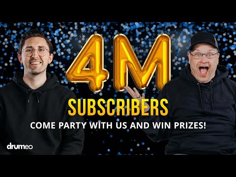 The Drumeo 4-2-1M Live Celebration (Win Prizes) ✨