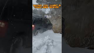 Recovery of a delivery van // almost flipped into a frozen canal