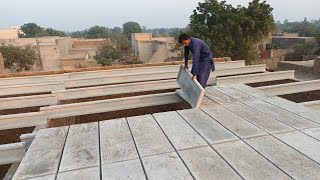 China concrete slab roof technology ||in Pakistan Ready made roof slab || alhaq ki tyar chat