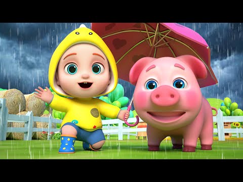 Rain Rain Go Away! Nursery Rhyme With Animals | Leo Nursery Rhymes