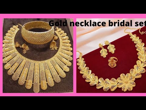 latest gold jewelry design with price!! latest bridal set gold necklace designs!!