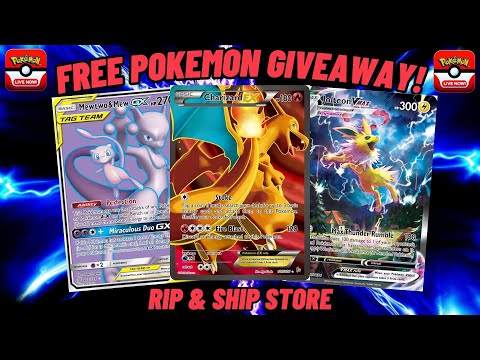 🔴Live -  Free Giveaways! Pokémon Cards & Rip & Ship Store!