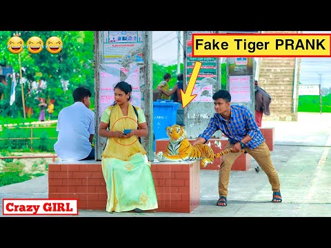 Fake Tiger PRANK 😂 on cute girl | Fake Tiger vs Man Prank Video (Part 10) ComicaL TV