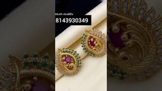 1 gram gold earrings premium Quality #shorts #trending #youtubeshorts #1gramgold #1gramgoldearrings