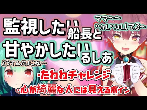 【宝鐘マリン】マリるし　船長赤ちゃんになる 晩酌　潤羽るしあ　ピキピキ　ドクロくん割れる ホロライブ三期生　コラボ　雑談　切り抜き