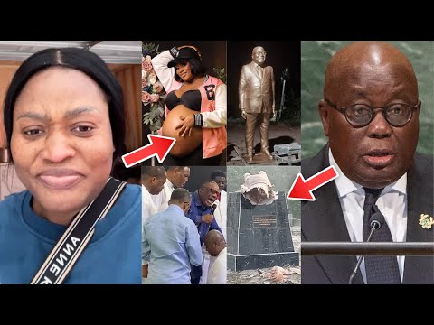 Nana Addo Statue Finally Destr0yed! MzGee Welcomes Baby In USA & Prez Mahama Receives Prayers