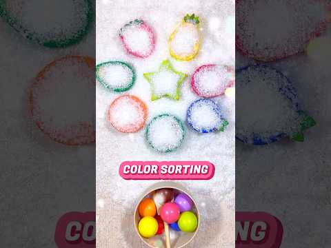 Color Sorting & Fruits for Toddlers | Educational Activities for Toddlers #shorts