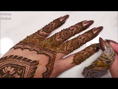 Beautiful Henna design for wedding anniversary, diwali, karwa chauth