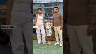 Singer Parthiv Gohil and Manasi Parekh with their daughter Nirvi Gohil at NMACC