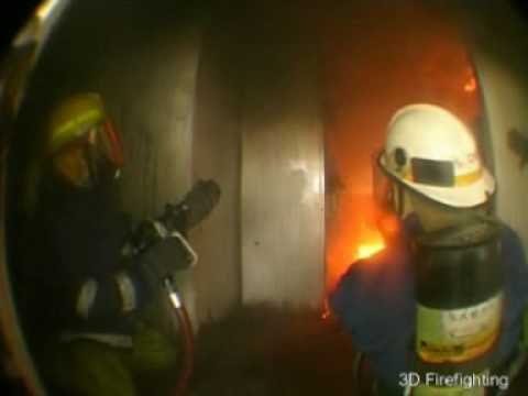 Compartment Fire Behaviour Training in a real structure