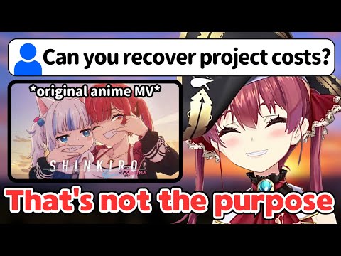 Marine Reveals Her Thoughts on Project Costs Organized by Holomem[Hololive/EngSub/JpSub]