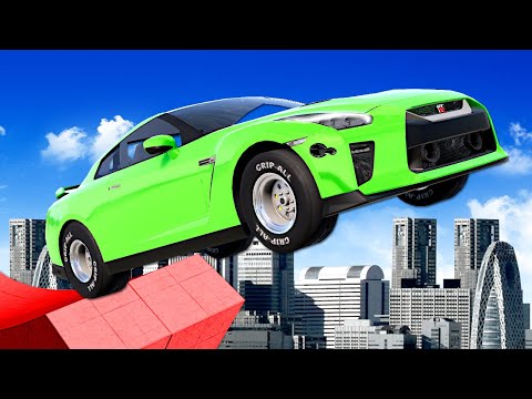 Jumping Over a City on a MEGA RAMP! (BeamNG)