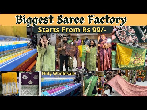 Biggest Saree Factory in India | Saree making Process | Surat Saree Market