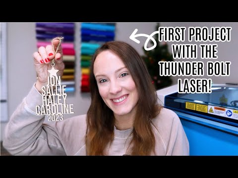 Make a Custom Ornament With Me Using The NEW Thunder Bolt Laser! (First Cut)