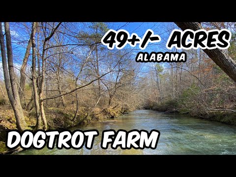 49 Acres Large Creek Paddle Wheel Dogtrot Home Alabama Land For Sale