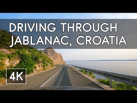 Driving Through Jablanac, Croatia - 4K UHD Virtual Travel