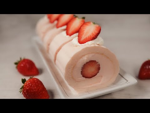 How to Make Strawberry Swiss Roll Cake