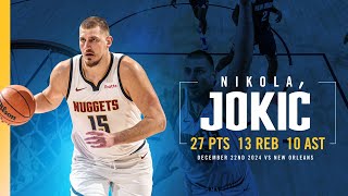 Nikola Jokić Secures Triple-Double vs. Pelicans 📺 | Full Game Highlights 12/22/24