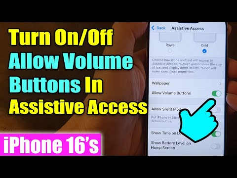 iPhone 16/16 Pro Max: How to Turn On/Off Allow Volume Buttons In Assistive Access