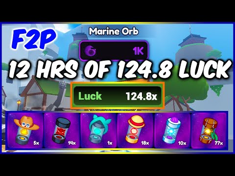 12 HOURS OF 124.8 LUCK AS *F2P* IN ANIME CHAMPIONS SIMULATOR (ACS) | ROBLOX