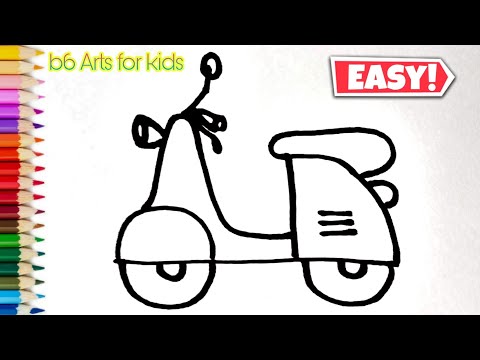 How To Draw A Scooter Motorcycle