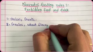 Navratri fasting rules | forbidden food and drink