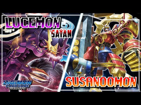 Digimon Card Game : Lucemon (Satan Mode) VS Susanoomon (Red) [BT-18]