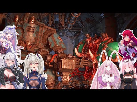 VTubers Reaction To Dreadnought VS Helbrute Scene In Warhammer Space Marine 2 [Warhammer 40k Clip]