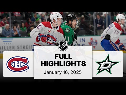 NHL Highlights | Canadiens vs. Stars | January 16, 2025