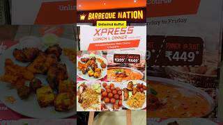 Unlimited Buffet 399/- Barbeque Nation 🤩 #shorts #youtubeshorts #food #buffet #viralvideo