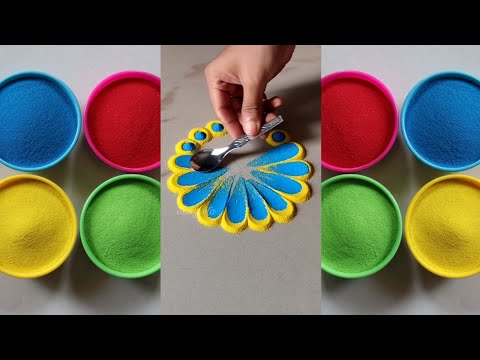 Stress-free relaxing rangoli art video 😳😱😳