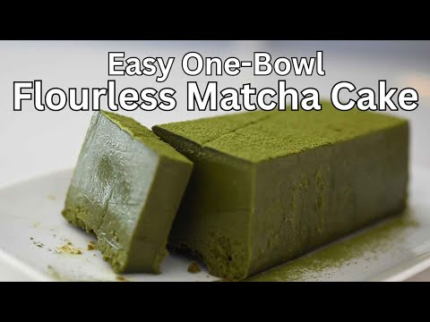 One-Bowl Easy Flourless Matcha Cake Recipe | Valentine's Day Recipe for Matcha Lovers